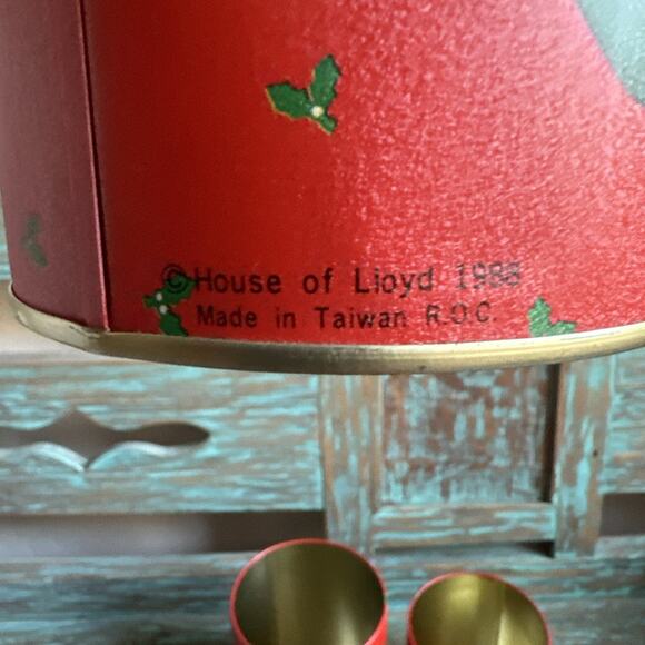 HOUSE OF LLOYD 1988 Nesting Tin 3pc Canister Set Teddy Bear Christmas Presents - Picture 10 of 15